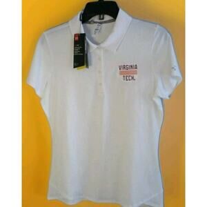 Under Armour Virginia Tech Hokies women's medium athletic golf polo Cr6 Heatgear